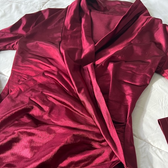 Silk Red Dress - Picture 7 of 8